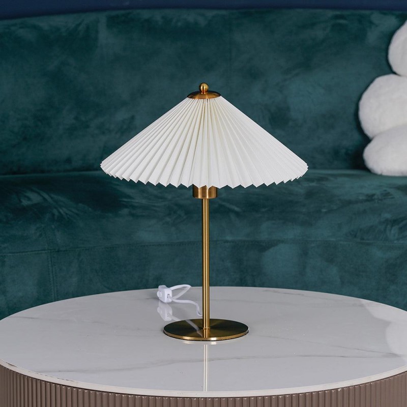 Pleated Desk Lamp | Table Lamp with Pleated Shade | Ping Lighting