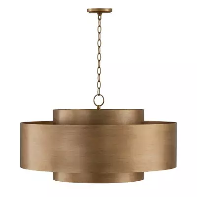 Double Drum Pendant Light | Fabric Pendant Light | Ping Lighting